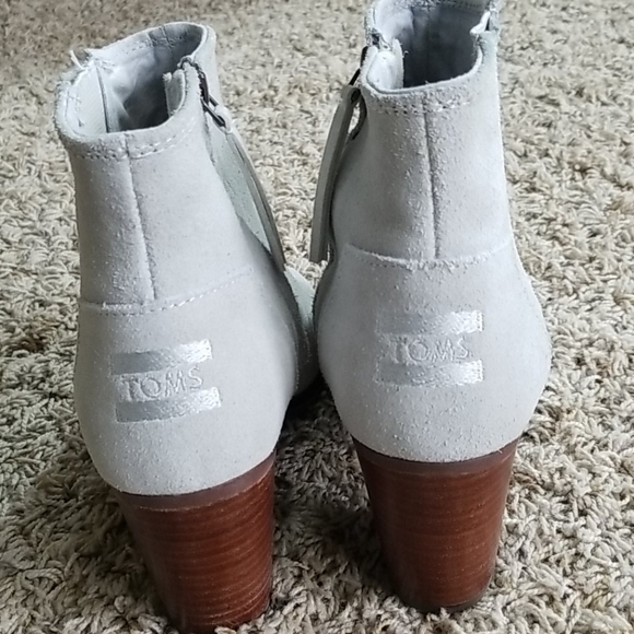 TOMS Majorca Quilted Suede Leather Booties - Picture 2 of 5